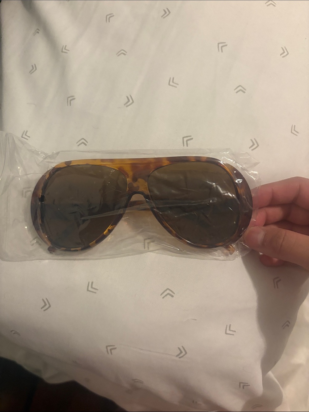 Tortoiseshell Aviator Sunglasses - Brown Lenses